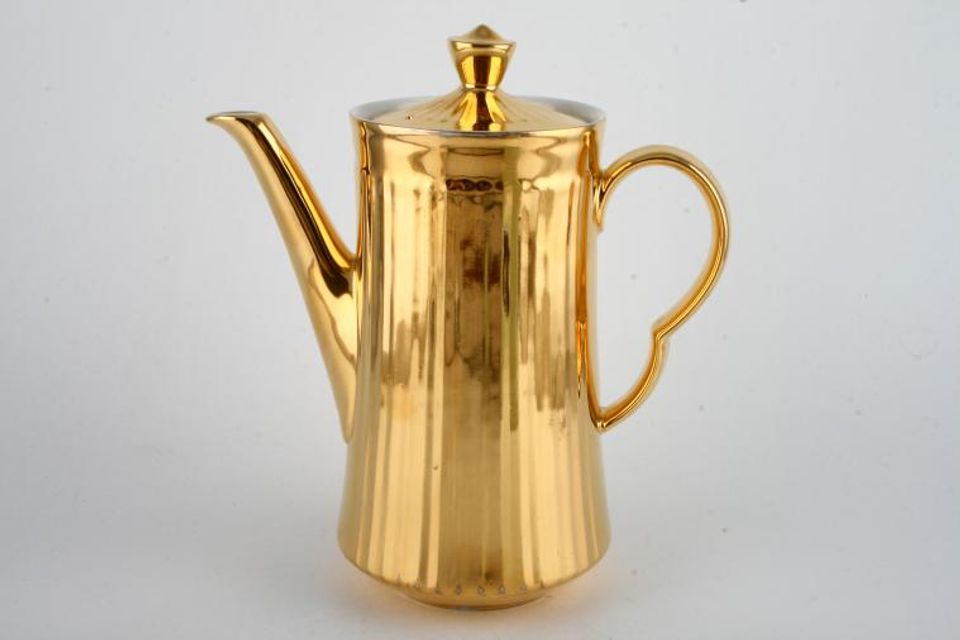 Royal Worcester Gold Lustre - Fluted Coffee Pot 1 1/2pt