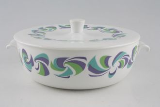 Royal Worcester Rio - Green + Purple + Turquoise Vegetable Tureen with Lid