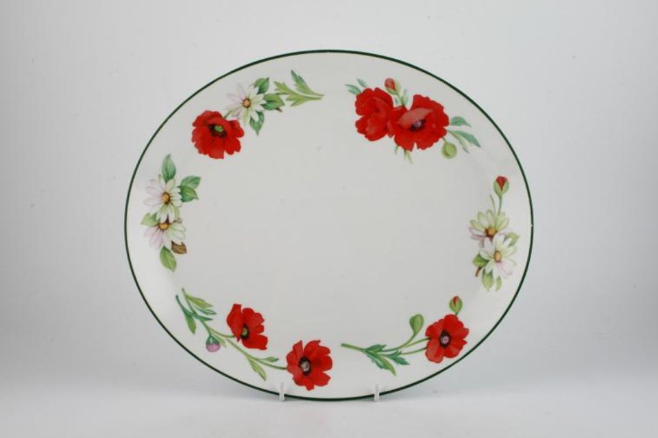 Royal Worcester Poppies Oval Platter 13"