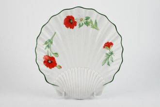 Royal Worcester Poppies Dish (Giftware) Shell shape 8 1/2" x 9"