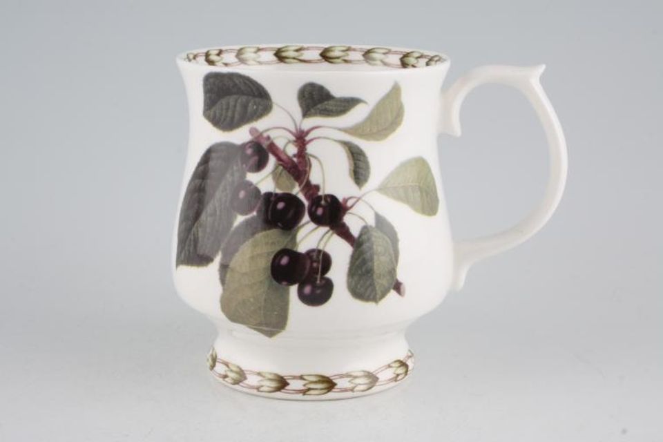 Queens Hookers Fruit Mug Black Cherries - Craftsman Shape 3 1/8" x 3 1/2"