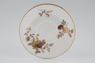 Royal Worcester Golden Harvest - White Tea Saucer plain edge - 2 1/4" well - for footed teacup and squat teacup 5 3/4"