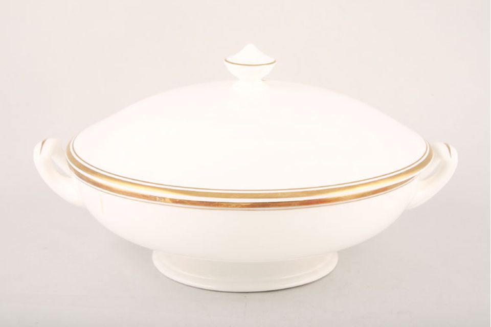 Royal Worcester Viceroy - Gold Vegetable Tureen with Lid Round / Round Handle 9"