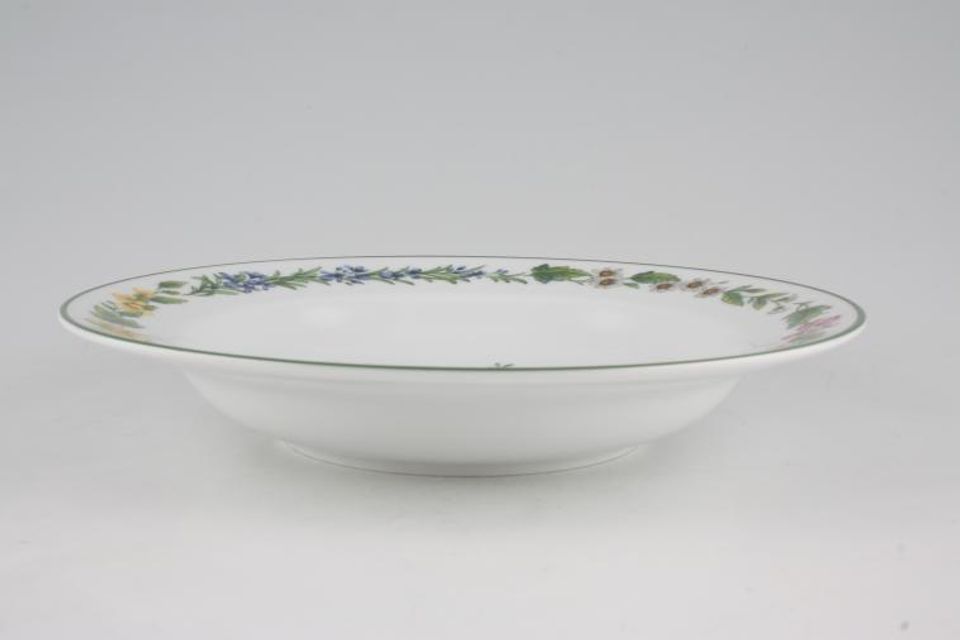 Royal Worcester Worcester Herbs Rimmed Bowl Made in England 9"
