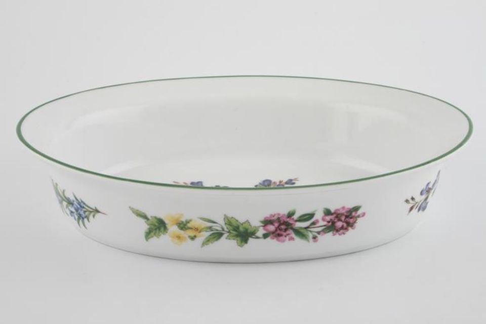 Royal Worcester Worcester Herbs Pie Dish Oval 9 3/4"