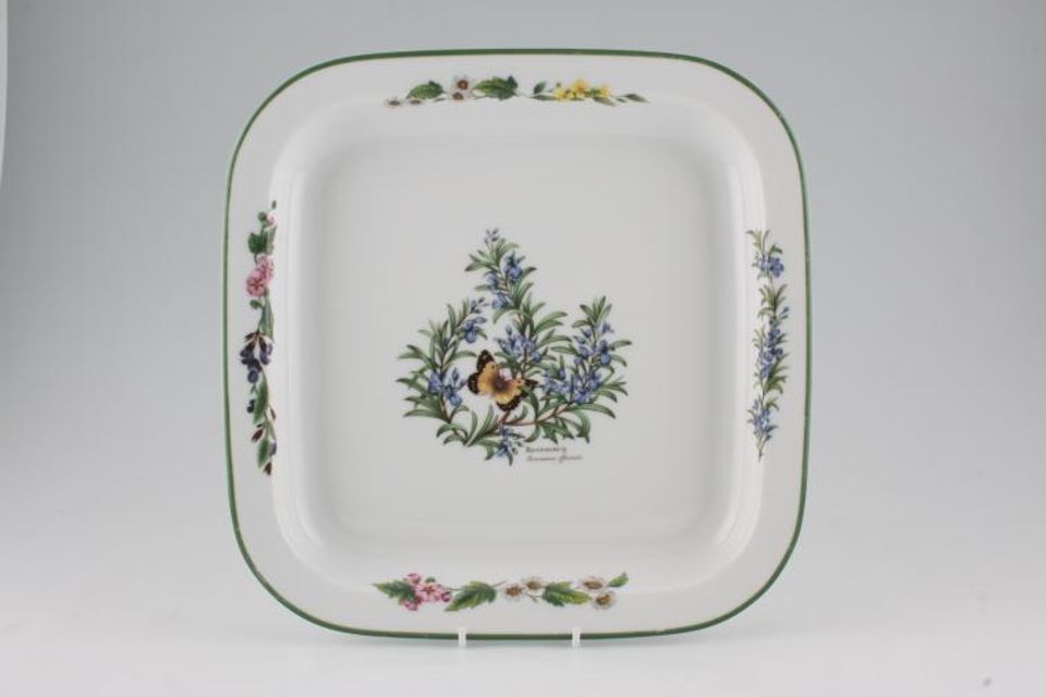 Royal Worcester Worcester Herbs Serving Dish Square, Shallow Herbs may vary 11 1/8"
