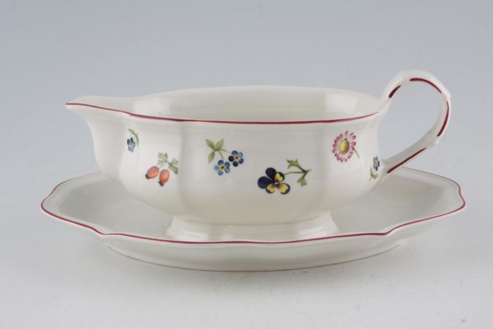 Villeroy & Boch Petite Fleur Sauce Boat and Stand Fixed