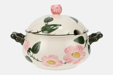 Villeroy & Boch Wildrose Vegetable Tureen with Lid Older, green or brown backstamp, Cut out in lid thumb 1