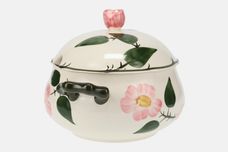 Villeroy & Boch Wildrose - Old Style Vegetable Tureen with Lid Older, green or brown backstamp, Cut out in lid thumb 2