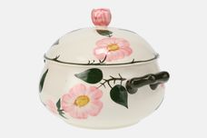 Villeroy & Boch Wildrose - Old Style Vegetable Tureen with Lid Older, green or brown backstamp, Cut out in lid thumb 3