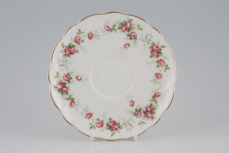 Aynsley Grotto Rose Soup Cup Saucer 6 1/2"