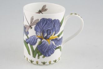 Sell Queens Botanic Mug Straight Sided - Blue Iris - Dragonfly inside 2 3/4" x 3 3/4"