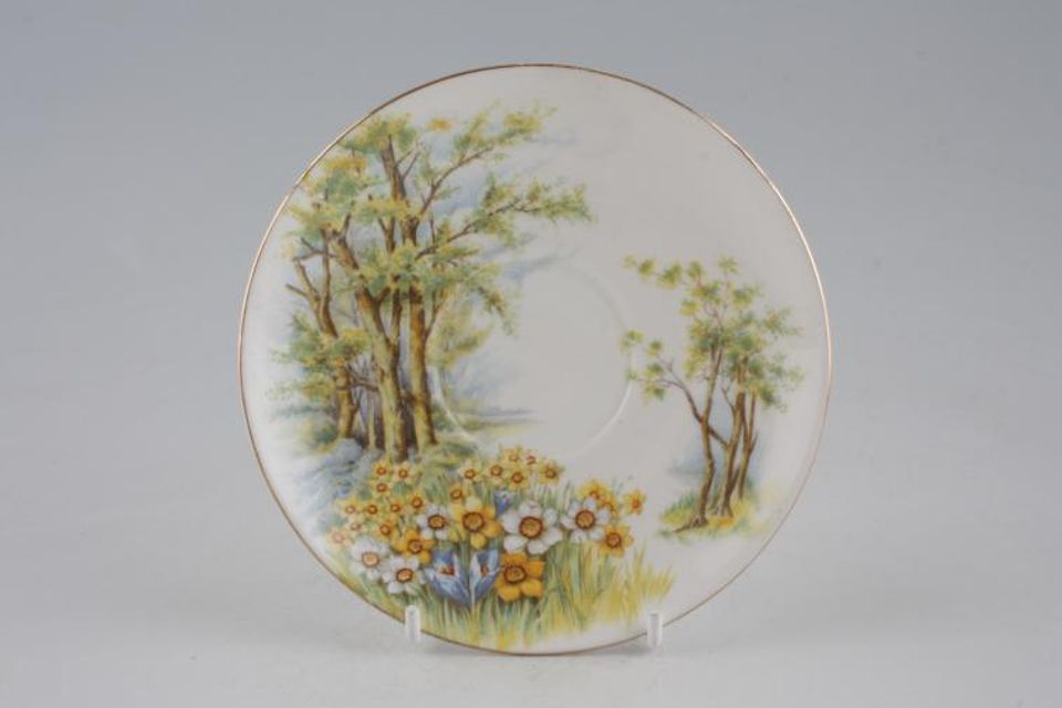 Shelley Daffodil Time Tea Saucer 5 1/2"