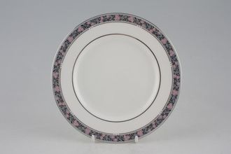 Wedgwood Fairmont - Grey Band - Pink Flowers Tea / Side Plate 7"