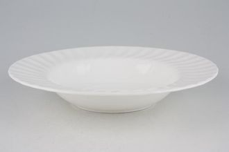 Royal Doulton Cascade - H5073 - White Fluted Rimmed Bowl 8 1/4"