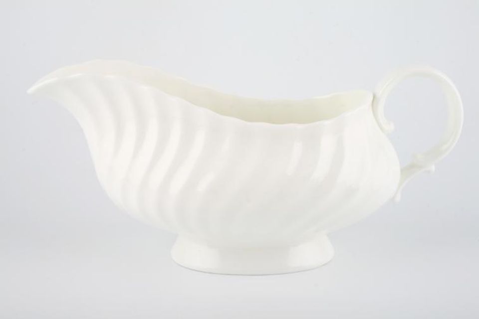 Royal Doulton Cascade - H5073 - White Fluted Sauce Boat