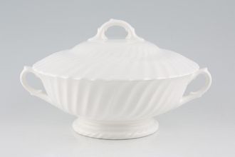 Royal Doulton Cascade - H5073 - White Fluted Vegetable Tureen with Lid