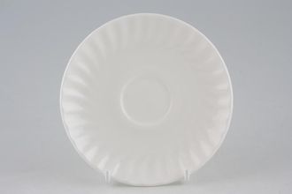 Royal Doulton Cascade - H5073 - White Fluted Coffee Saucer 4 7/8"