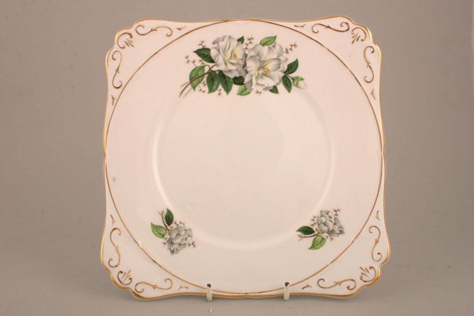 Royal Stafford Camellia Cake Plate square 8 1/2"