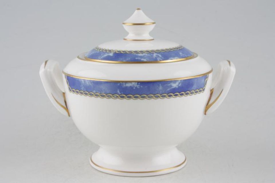 Royal Worcester Medici - Blue Sugar Bowl - Lidded (Coffee)