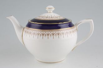 Royal Worcester Regency - Blue - White China Teapot Large