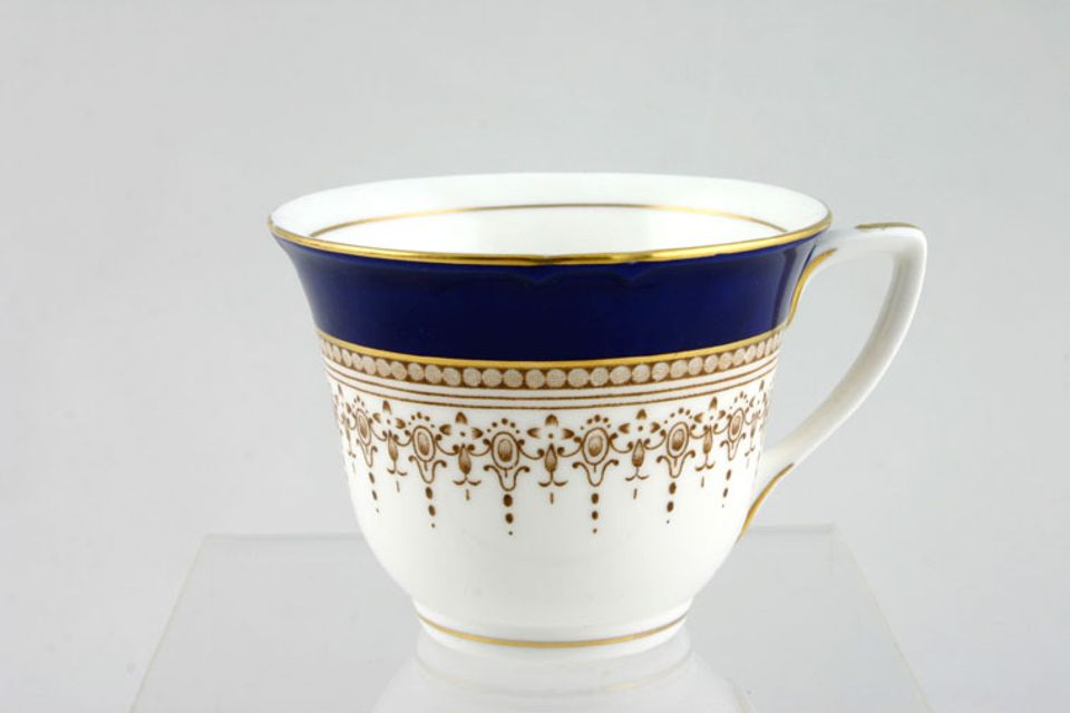 Royal Worcester Regency - Blue - White China Coffee Cup 3" x 2 3/8"