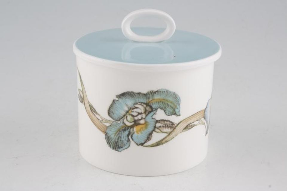 Susie Cooper Iris - Blue Edge - C2212 Sugar Bowl - Lidded (Tea)