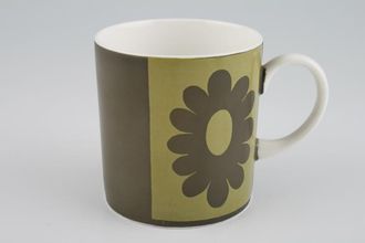 Sell Susie Cooper Carnaby Daisy Coffee/Espresso Can Khaki/Lime 2 1/2" x 2 3/4"