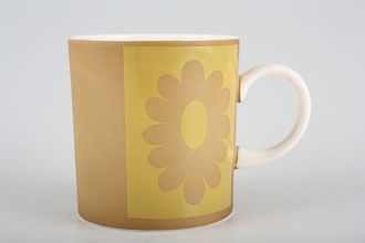 Susie Cooper Carnaby Daisy Coffee/Espresso Can Mustard/Yellow 2 1/2" x 2 5/8"