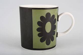 Susie Cooper Carnaby Daisy Coffee/Espresso Can Black/Lime 2 1/2" x 2 3/4"