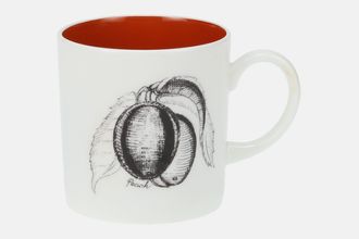 Susie Cooper Black Fruit - Peach Coffee/Espresso Can Urn 2 5/8" x 2 5/8"