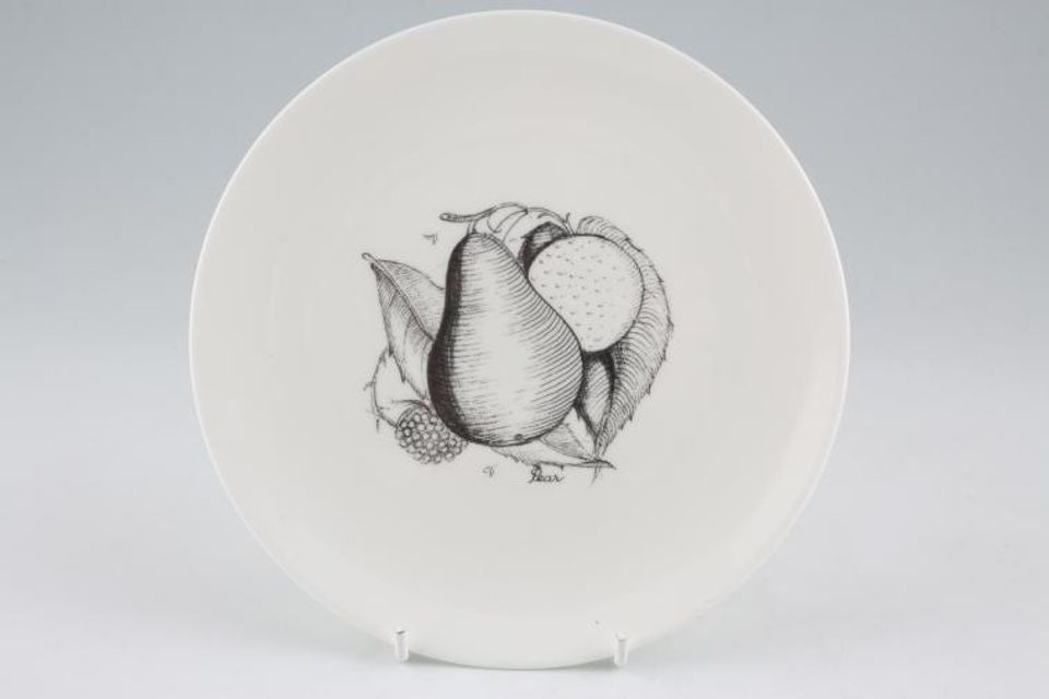 Susie Cooper Black Fruit - Pear Tea / Side Plate Signed 6 1/2"
