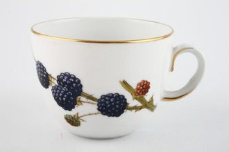 Royal Worcester Wild Harvest - Gold Rim Teacup Blackberry and Cherry 3 1/4" x 2 1/2"