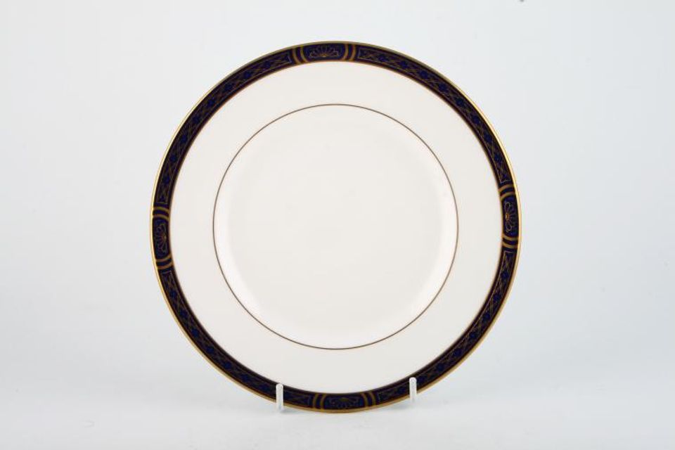 Royal Worcester Mountbatten Cobalt Blue - Gold Edge Salad/Dessert Plate 8"