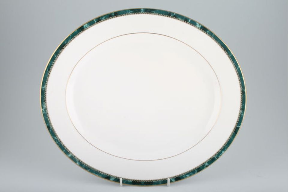 Royal Worcester Medici - Green Oval Platter 13 1/4"