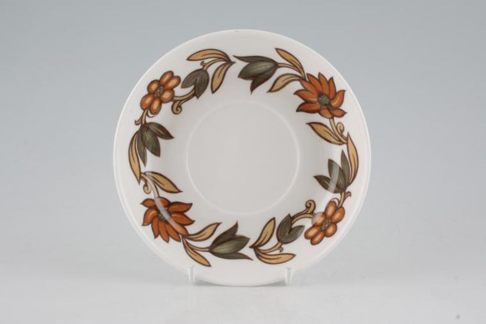Susie Cooper Art Nouveau - Brown Tea Saucer deep 5 5/8"