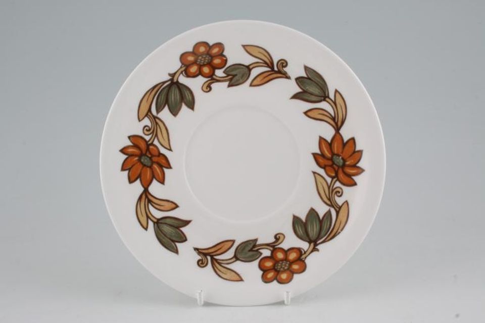 Susie Cooper Art Nouveau - Brown Breakfast Saucer Does not fit sauce boat 7"
