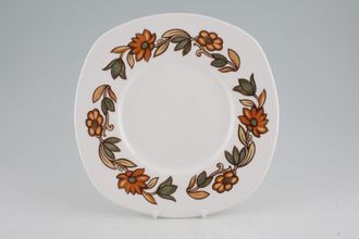 Susie Cooper Art Nouveau - Brown Breakfast / Lunch Plate square 9"