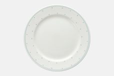 Susie Cooper Raised Spot - White Background - Blue Spots and Band Dinner Plate 10 1/2" thumb 1