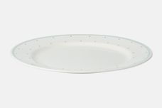 Susie Cooper Raised Spot - White Background - Blue Spots and Band Dinner Plate 10 1/2" thumb 2