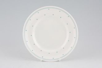 Susie Cooper Raised Spot - White Background - Blue Spots and Band Tea / Side Plate 6 1/2"
