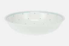 Susie Cooper Raised Spot - White Background - Blue Spots and Band Soup / Cereal Bowl 6 1/4" thumb 1