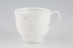 Susie Cooper Raised Spot - White Background - Blue Spots and Band Teacup