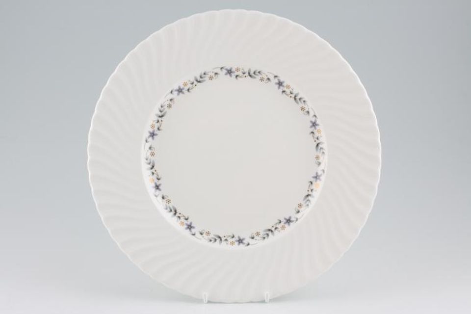 Royal Worcester Petite Fleur - Grey and Gold Dinner Plate 10 1/2"