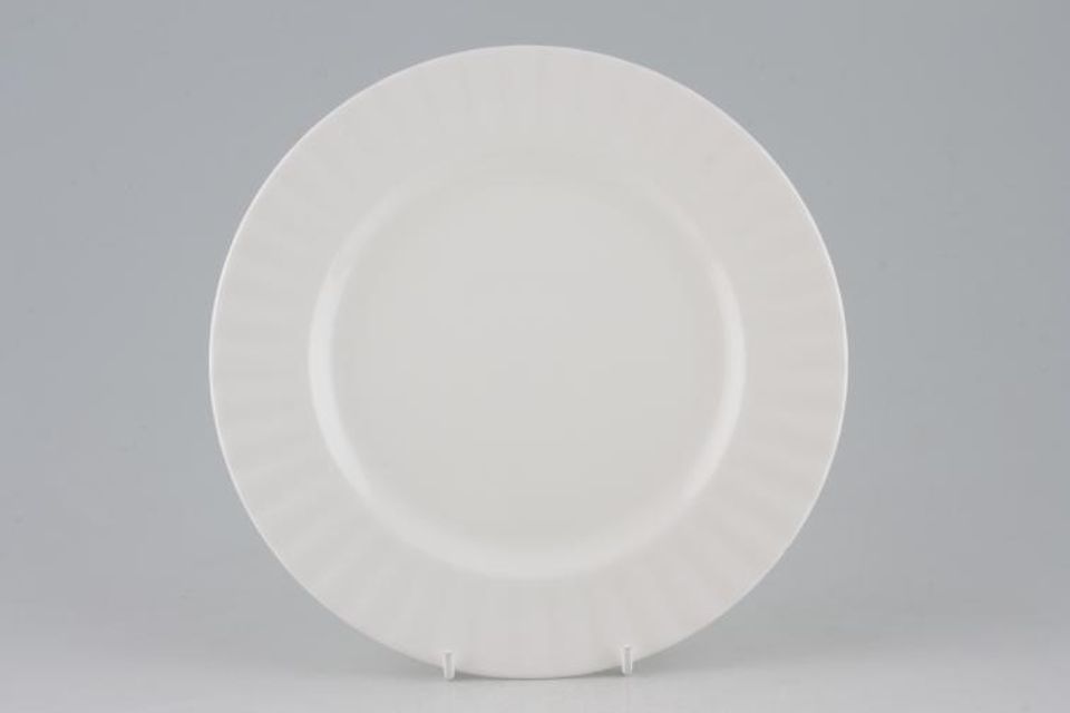 Royal Doulton White Flutter Dinner Plate 10 1/2"