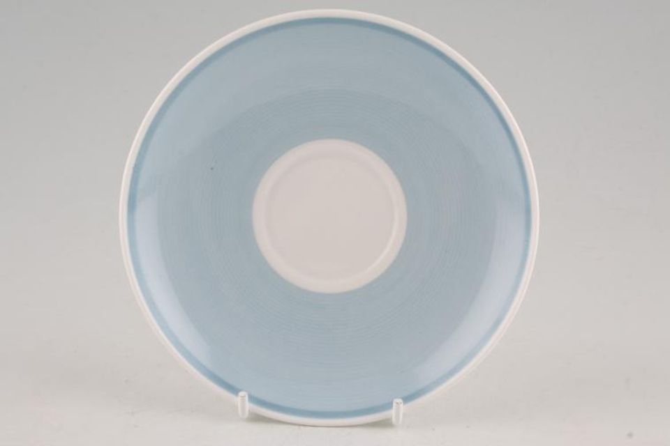 Susie Cooper Peony - C2035 - Blue Border Tea Saucer 5 3/4"