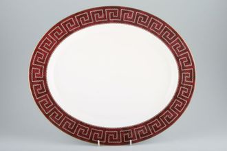 Royal Worcester Medici - Ruby Oval Platter Accent 16"