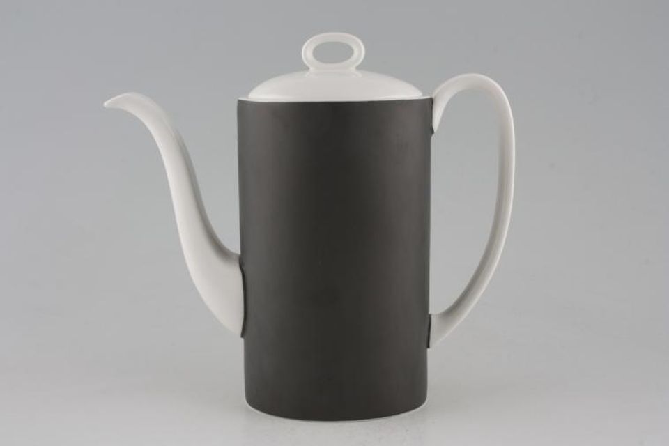 Susie Cooper Contrast - Black + White Coffee Pot Member of Wedgwood 1 1/2pt