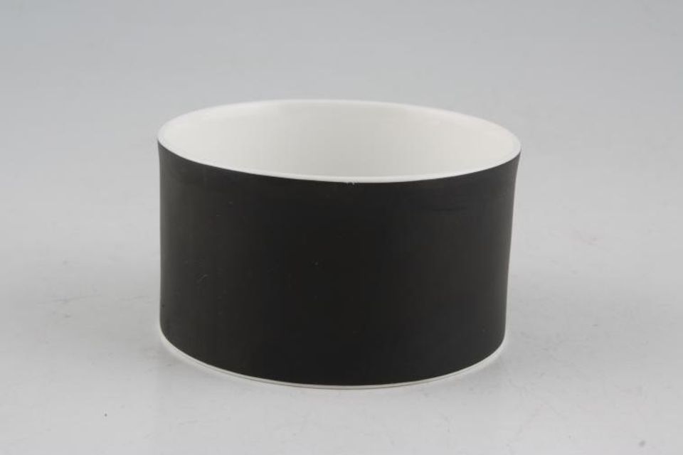 Susie Cooper Contrast - Black + White Sugar Bowl - Open (Coffee) Black Urn 3"