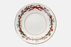 Royal Worcester Holly Ribbons Tea Saucer 3" Well 5 7/8" thumb 1